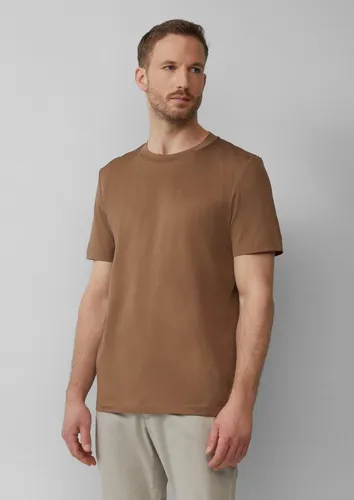 s.Oliver Kurzarmshirt T-Shirt T-Shirt mit Crew Neck aus mercerisiertem Baumwolljersey