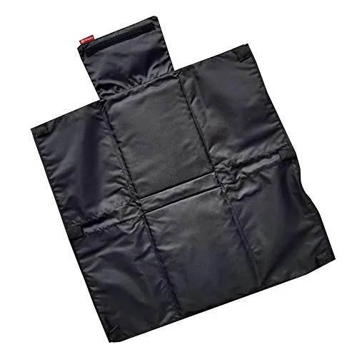 Tragbare Wickelunterlage Wickeltasche Wickelquick®/mit einer Hand bedienbar/sicher durch Abrollschutz/4 Seitentaschen/abwaschbar/schwarz