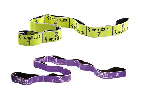 Sveltus Elastiband Gymnastik Stretching Band Lila Multi 15kg und Gelb 10kg