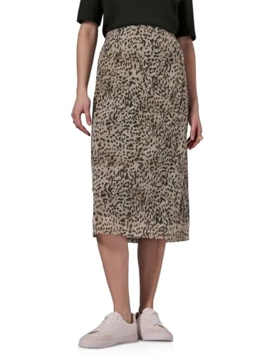 Damen Leo-Mesh-Rock - Stylischer Midi-Rock im Leo-Muster mit bequemem Stretchanteil, ideal für trendbewusste Frauen. Perfekt für besondere Anlässe oder den Alltag.