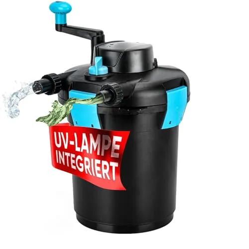Teicher Teichfilter – Druckfilter mit UVC-Lampe für klare Gartenteiche