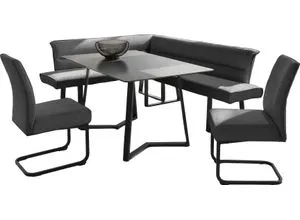 OTTO home Eckbankgruppe ENNO, 4-tlg. Set mit Tisch, Bank und 2 Stühlen