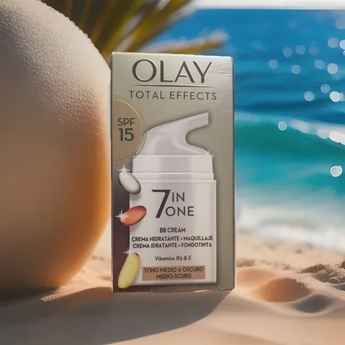 Olay Total Effects BB Cream 7 in 1 Medium 50 ml - Anti-Faltenprodukte mit Lichtschutzfaktor, perfektioniert den Teint und spendet Feuchtigkeit für ein strahlendes Hautbild.