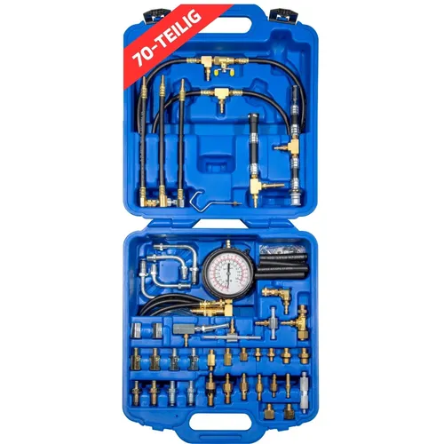 SW-Stahl 26073L 70tlg Benzindruckprüfer 0- 8 bar Benzin Druckprüfer PKW KFZ