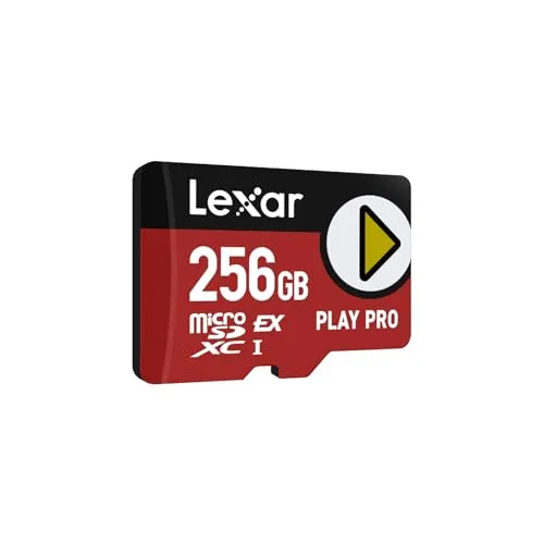 Lexar Play PRO MicroSDXC Express-Karte 256GB, bis zu 900MB/s Lesen, 600MB/s Schreiben, spieloptimiert, A2, 4K, Hochgeschwindigkeits-Speicherkarte für Handheld-Konsolen, Switch, tragbare Gaming-Geräte