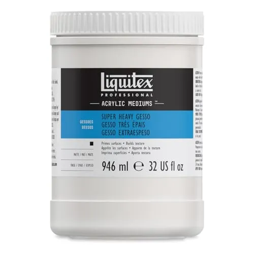 Liquitex 7832 Professional extra schweres Impasto Gesso, Universalgrundierung für Acrylfarben, licht und alterungsbeständiger Primer, gebrauchsfertig - 946ml Topf, Titanweiß