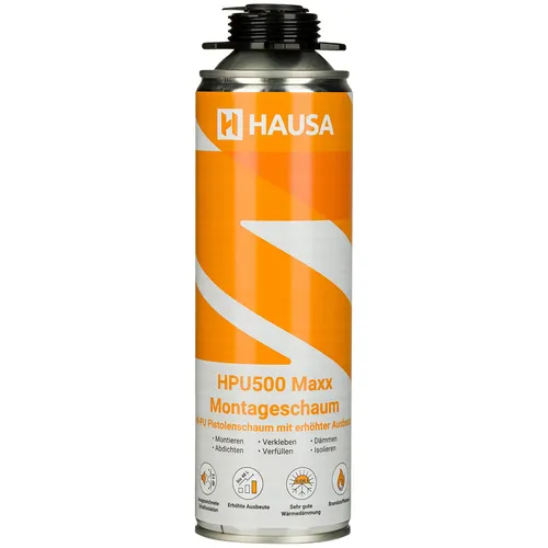 Bauschaum Montageschaum PU Schaum Pistolenschaum HPU500 Maxx 500 ml bis 48L grau