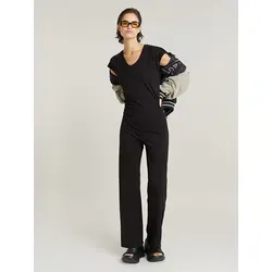 G-Star Damen Jumpsuit in Schwarz, Größe M - Damen Overalls von G-Star aus 100% Bio-Baumwolle, mit V-Ausschnitt und Tunnelzug in der Taille für perfekten Sitz und Komfort.