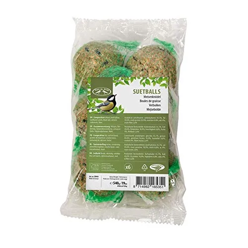 Esschert Design 6er Pack Meisenknödel, Winterfutter für Wildvögel, fett- und energiereich