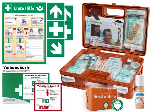 WM-Teamsport Erste-Hilfe-Koffer DIN 13157 - Kompletter Erste-Hilfe-Koffer nach DIN 13157, schlagfest und spritzwassergeschützt. Ideal für den mobilen und stationären Einsatz, inklusive praktischer Prüfplakette zur einfachen Überprüfung der Sterilteile.