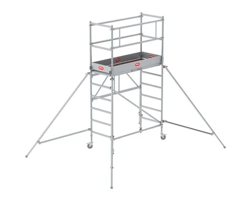 Altrex Fahrgerüst Klappgerüst 2 m-3,8 m - Gerüste für Profis, leicht und klappbar, ideal für Innen- und Außenbereich, modular erweiterbar bis 3,80 m Arbeitshöhe, maximale Belastung von 150 kg.