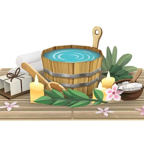 papercrush® Pop-Up Karte Sauna - 3D Gutscheinkarte für Paare für Saunabesuch & Spa, Wellnessgutschein, Wohlfühlgeschenk für Frauen zu Geburtstag & Weihnachten, Geldgeschenk für beste Freundin und Mama