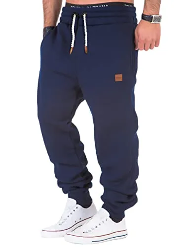 REPUBLIX Herren Sporthose Jogger Jogginghose Sweatpants Trainingshose R-0053 Navyblau XL