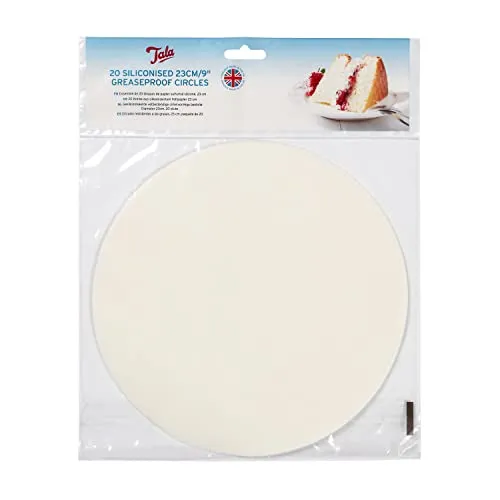 Tala Unterlagen, 23 cm, Silikon, fettabweisend, weiß, 20 Stück