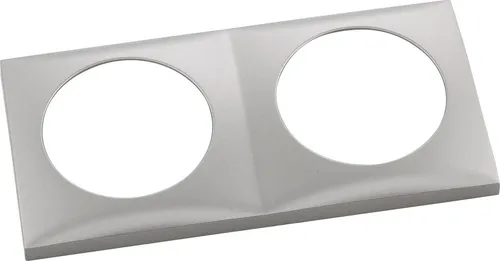Integro Flow Steckdosen Rahmen 2-fach (abdeckrahmen) Edelstahl-effekt - Berker
