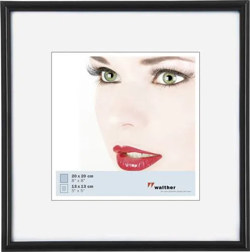 walther+ design KB220H Bilder Wechselrahmen Papierformat: 20 x 20cm Schwarz