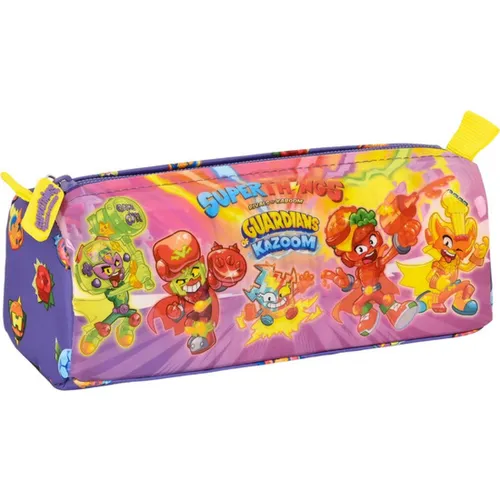Schulmäppchen SuperThings Guardians of Kazoom Lila Gelb (21 x 8 x 7 cm)