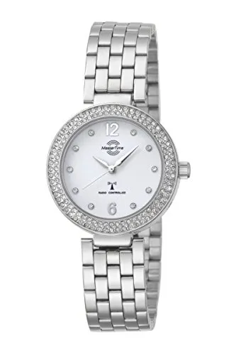 MASTER TIME Quarzuhr Lady Line Damenfunkuhr - Damenuhren mit Funk-Antrieb und wasserdichtem Design bis 30m, ideal für stilbewusste Frauen.