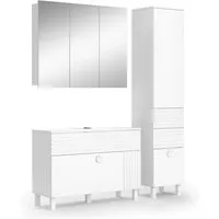 Vicco Badmöbel-Set Sola Weiß matt