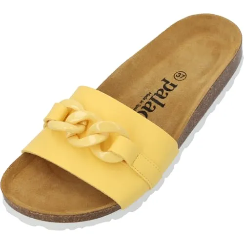 Palado Pantoletten Damen Gozo - Bequeme Sandalen aus Spanien - Wanderschuhe mit dämpfendem Kork-Fußbett für optimalen Komfort und ein angenehmes Tragegefühl – ideal für entspannte Sommertage.