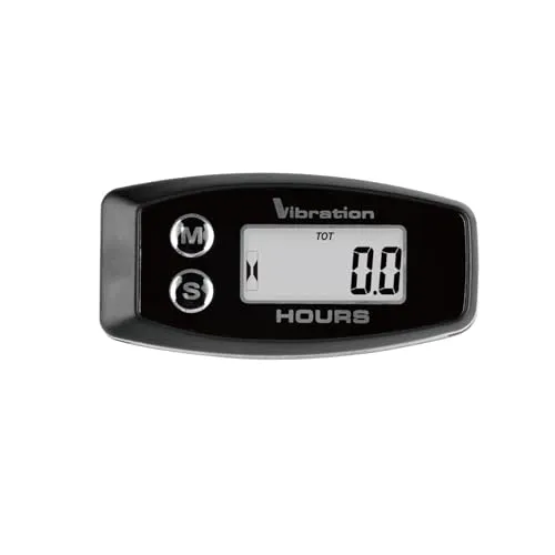 Yooreal Vibration Betriebsstundenzähler, Benutzerabschaltung Wasserdicht für Gas/Diesel Generator Kompressor Motorrad Schneefräse Anhänger Motor Grader Hochdruckreiniger