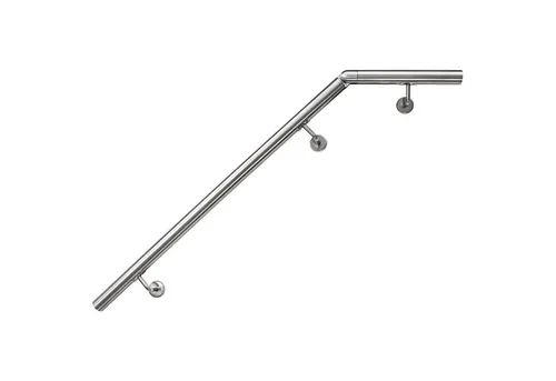 V2Aox Handlauf Handlauf aus Edelstahl mit Winkel 100 cm Gelenkverbinder Geländer