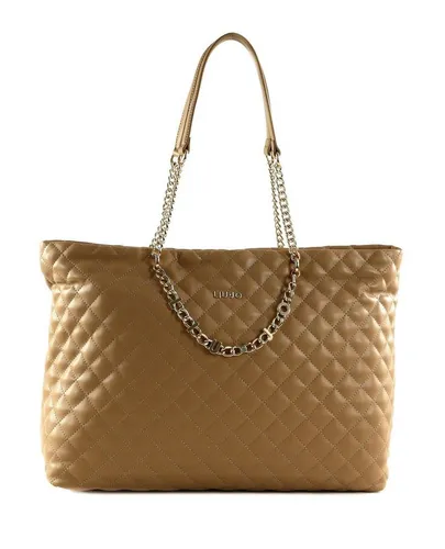 Liu Jo Shopper ESC Tote Bag braun - Stylische Handtasche aus 100% Polyurethan, ideal für modebewusste Frauen. Mit kariertem Design und praktischem Zipper-Verschluss.