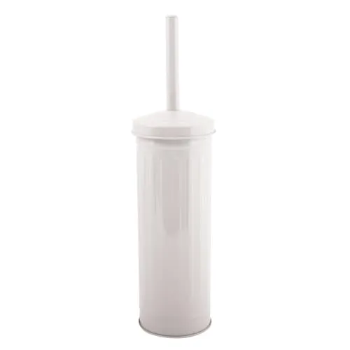 MSV, Elegante Toilettenbürste mit Stahlhalterung, Modernes und Langlebiges Design, ideal für EIN Gepflegtes und Funktionales Badezimmer, Habana Weiß