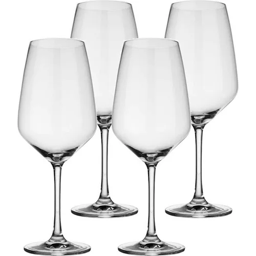 Villeroy & Boch Rotweinglas Voice Basic, 4er Set - Elegante 4er Set Rotweingläser aus Kristallglas, spülmaschinengeeignet und ideal für den täglichen Gebrauch oder besondere Anlässe.