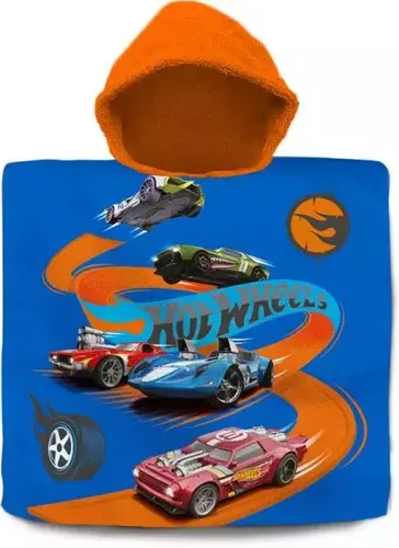 Poncho kąpielowe 60x120cm bawełna Hot Wheels HW00013 Kids Euroswan 8435507870610