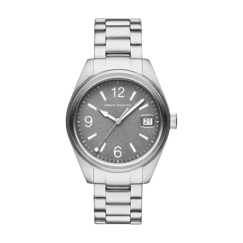 ARMANI EXCHANGE Herren Analog Quarz Uhr AX1420 - Armbanduhren für Herren mit 42-mm-Gehäuse, elegantes Edelstahlarmband und wasserdicht bis 50 m – ideal für stilbewusste Männer.