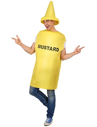 DEGUISE TOI Vegaoo Senftuben-Kostüm Mustard gelb-schwarz in gelb von DeguiseToi