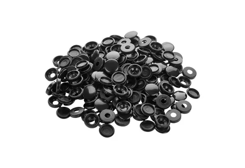 SO-TECH® Abdeckkappe Ø 13,3 x 3,5 mm für Senkkopf-Schrauben bis Ø 8,5 mm Kopf-Ø, (100-St), schwarze Schutzkappen ideal für Möbel, Regale, Beschläge