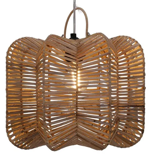 Guru-Shop Hitami Deckenlampe - Handgemachte Deckenleuchte aus Bambus, 33x33x33 cm, im natürlichen Bali-Stil – ideal für ein gemütliches Wohnzimmer.