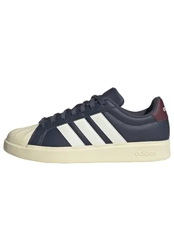 adidas Herren STREETTALK Schuhe – Shadow Navy/Off White/Shadow Red, 41 1/3 EU - Modische Herren-Sneaker mit regulärer Passform und Schnürsenkeln. Das Synthetik-Obermaterial sorgt für Strapazierfähigkeit und Komfort im Alltag.