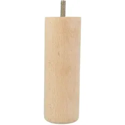 Ms Beschläge - Rundes Möbelbein Ø 50mm Möbelfuß Vollholz Buchenholz Sofastempel Möbelstütze 150mm