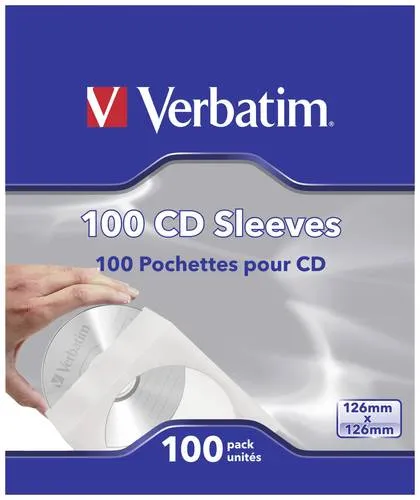 Verbatim CD Hülle 49976 1 CD/DVD/Blu-Ray Weiß Papier 100St.