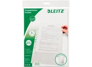 Leitz Standard Prospekthüllen-Set - 15 Stück, A4 Format, glasklar mit glänzender Oberfläche, ideal zum Schutz und zur Aufbewahrung von Dokumenten