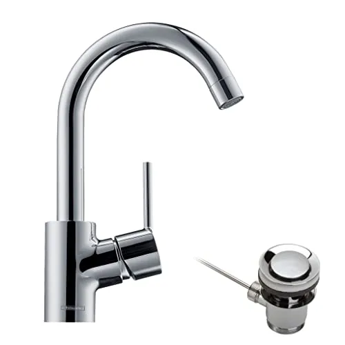 hansgrohe Talis S Waschtischarmatur 32070000 - Waschtischarmatur mit 360° schwenkbarem Auslauf, ideal für flexibles Waschen. Hochwertiger Einhebelmischer mit QuickClean Funktion für einfache Reinigung.
