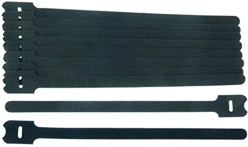 Klettkabelbinder 300 x 28 mm schwarz Klett Kabelbinder Kabel Klettband - Wiederverschliessbar/Wiederverwendbar (20, 300 x 28 mm Schwarz) 20 x
