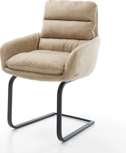 DELIFE Polsterstuhl Abelia-Flex mit Armlehnen in beige von Delife