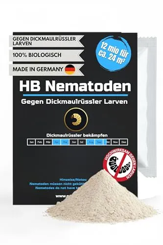 Nematoden 12 mio für 24 m² gegen Dickmaulrüssler Larven biologische Schädlingsbekämpfung bei Larven und Engerlingen schädlicher Käfer