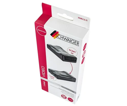 Schwaiger HDMSCA01533 Anschlusskonverter - Schwarz, Plug & Play für Full HD mit verbesserter Signalverarbeitung und USB-Stromversorgung