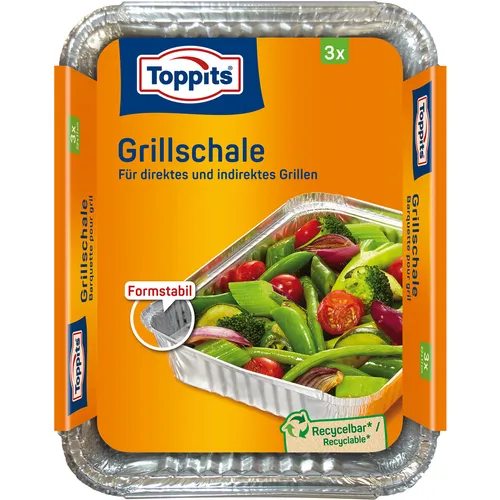Toppits Aluschalen Grillschale 3er Set
