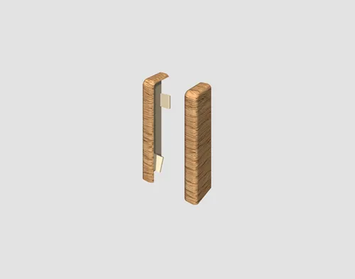 EGGER Sockelleisten-Endstücke Eiche Toffee, L: 2.2 cm, H: 5.9 cm, 2-St., neues kubisches Profil, 2 Stück
