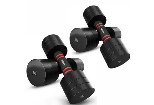 NEOLYMP Kurzhantel 2er Set verstellbare Kurzhanteln 1,75 - 10 kg – verstellbare Hanteln, (Kurzhanteln aus massivem Stahl mit rutschfestem Schaumstoffgriff)