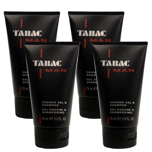Tabac Man 5x Shower Gel & Shampoo 75ml (insg. 375ml) Reisegrösse