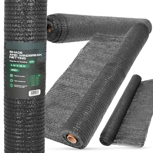 Instalguru Sichtschutz 1m x 10m Schattennetz UV-Schutz 55% Windschutz Schattiernetz Schattierungsnetz Zaunblende Gartenzaun Sonnenschutznetz Sichtschutznetz Netz Schattiergewebe