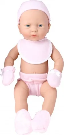 babypuppe mit Kinderdecke 40 cm rosa