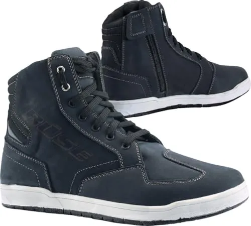 Büse B66 Motorradstiefel - Dunkelblau - Größe 44 - Hochwertige Motorradschuhe mit Knöchelverstärkungen und schnittfester Gummisohle, ideal für Sicherheit und Komfort auf jeder Fahrt.